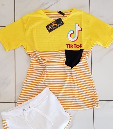 sako sa naramenicama: Stripes, Print, color - Yellow