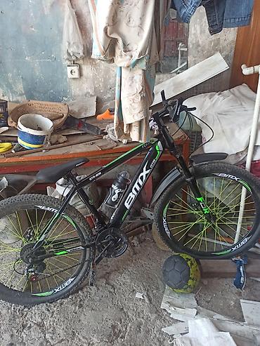 Velosipedlər: BMX GTR-905 dağ velosipedi - Rəng: qara-yaşıl dizayn, təkərlərdə — 2
