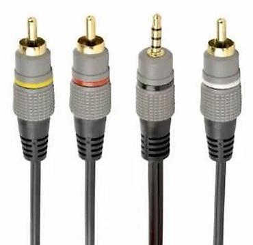 Kablovi za telefone: CABLEXPERT stereo A/V kabl – 3.5 mm TRRS (4-polni) na 3x RCA (video + — 8