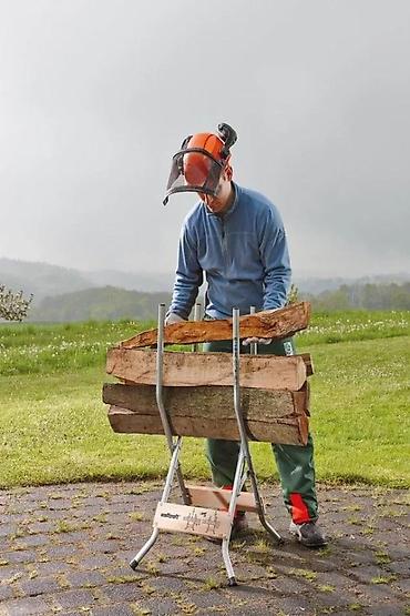 Ostala baštenska oprema: Wolfcraft držač/kolijevka za sečenje ogrevnog drveta (stalak za — 3