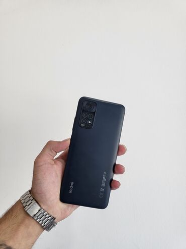 hoffman telefon: Xiaomi Redmi Note 11, 128 ГБ, цвет - Черный, 
 Кнопочный, Отпечаток пальца