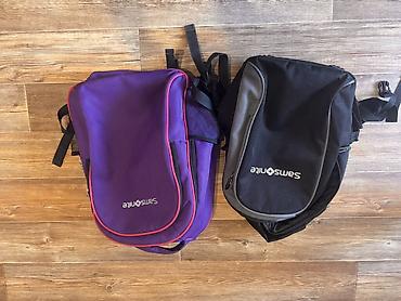 kipling monkey: Рюкзаки Samsonite — комплект из 2 штук (фиолетовый и чёрный). И синяя — 1