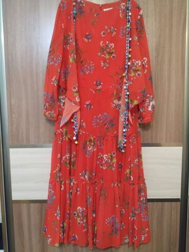 qırmızı don: Коктейльное платье, Миди, L (EU 40)