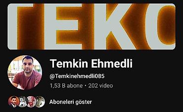 Xidmət: Temkin Ehmedli adlı YouTube kanalı - Kanal adı/İstifadəçi
