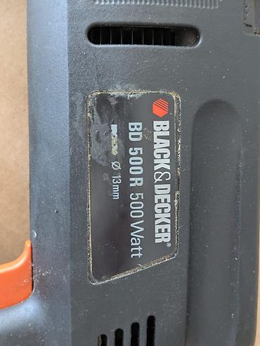motor za kompresor: BLACK+DECKER električna bušilica BD500R – 500 W - Snaga: 500 W - — 2