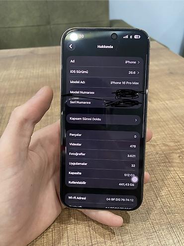 Техника и электроника: IPhone 16 Pro Max, 512 ГБ, Золотой, Face ID — 7