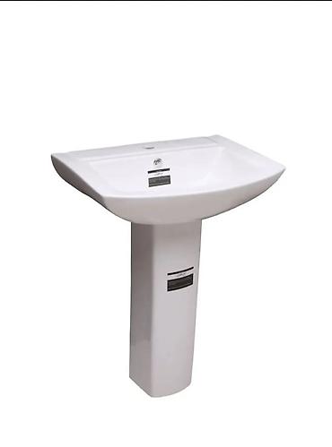 əluzyuyan: Piedestal ilə seramik əlüzyuyan - Material: yüksək keyfiyyətli ağ — 1