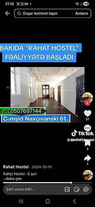 İcarəyə otel və hostellər: Rahat Hostel – Bakı Ünvan: Cəmşid Naxçıvanski 61 Xidmət -da lalafo.az — 4 İcarəyə otel və hostellər: Rahat Hostel – Bakı Ünvan: Cəmşid Naxçıvanski 61 Xidmət — 4