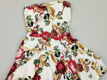 sukienki biała w kwiaty: Dress, S (EU 36), condition - Very good