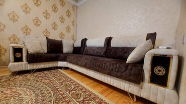 Диваны: Угловой диван, Б/у, Раскладной, С подъемным механизмом, Ткань, Нет доставки