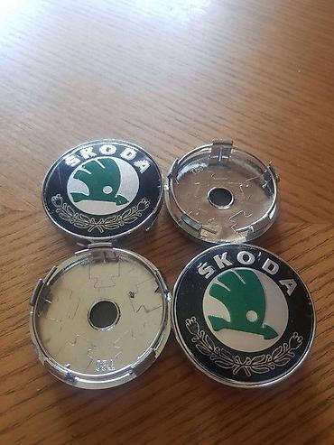 Gume i felne: ČEPOVI ZA FELNE ŠKODA 60 MM / 56 MM - ZELENI - ORIGINALNI | — 4