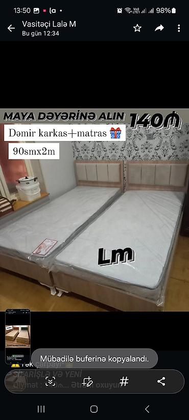 matras satilir: ⚠️Tək çarpayı*👑 _*SİFARİŞLƏ VƏ YENİ*_ Qiymət : 140₼ — 1