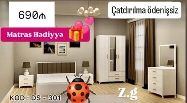 kontakt home tek carpayilar: Yataq otağı dəsti