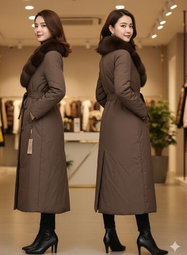мужское зимнее пальто с капюшоном: Элегантное женское зимнее куртка цвета тёплого шоколада. Особенности