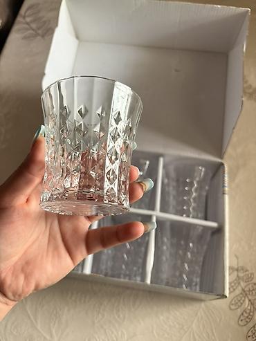 mucru qablari: Stəkanlar, rəng - Ağ, Şüşə, 6 ədədli dəst, 300 ml — 4