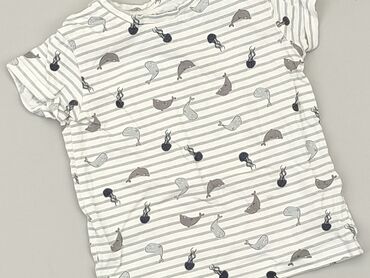 bluzki biało czarne: T-shirt, Fox&Bunny, 12-18 months, condition - Very good