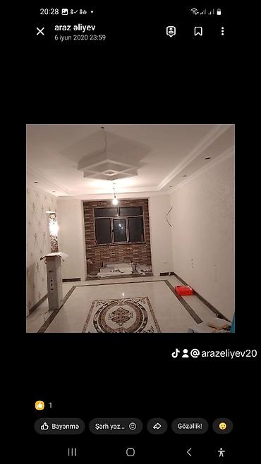 tavan dizaynı: Divar kağızı çəkilməsi və dekorativ suvaq xidməti - Divar kağızının — 3