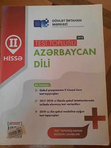 Testlər: Məhsul: “Test Toplusu – Azərbaycan Dili (II hissə), 2018” – Dövlət — 1