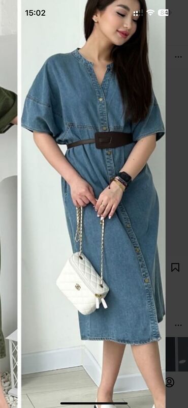 джинсы с начесом: Повседневное платье, Китай, Лето, Длинная модель, Джинс, One size