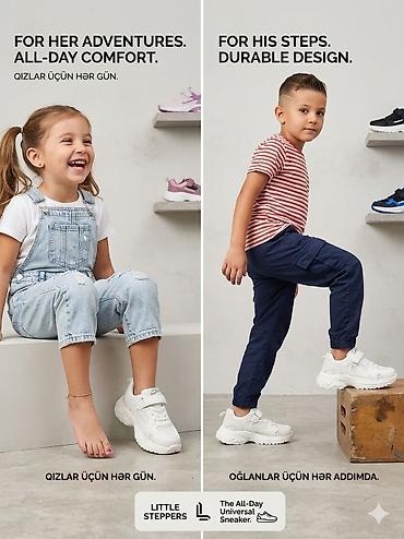 Детская обувь: Uşaq idman ayaqqabıları – Little Steppers “All‑Day Universal Sneaker” — 1