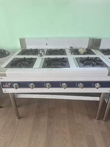 Профессиональная газовая плита OMAX на 6 конфорок - Тип: газовая