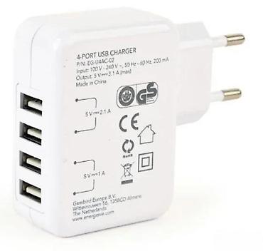 Adapteri i punjači za laptop: Punjač sa 4 USB porta – EnerGenie EG-U4AC-02 - Zidni USB punjač sa — 2