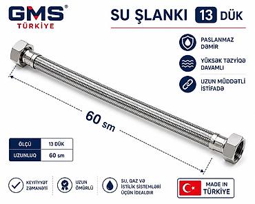 Ev və bağ: GMS Türkiyə su şlanqı – 13 dük, 60 sm Xüsusiyyətlər: - Material — 1