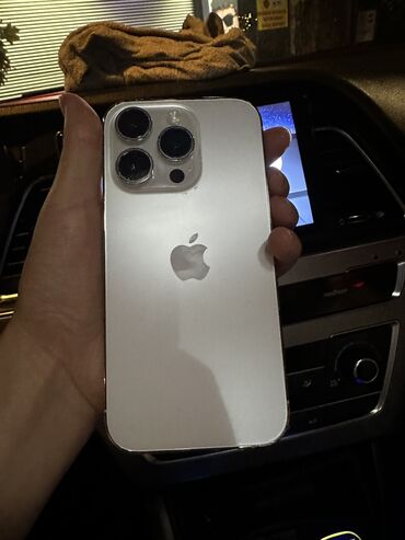 14 про макс бишкек: IPhone 14 Pro, Б/у, 256 ГБ, White Titanium, Чехол, 84 %