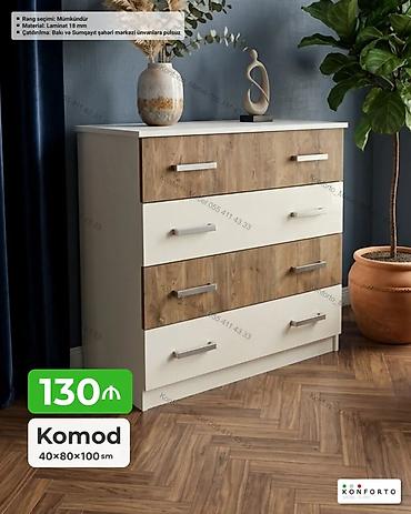 Komod – 4 çekmecəli, iki rəngli dizayn Ölçü: 40 × 80 × 100 sm lalafo.az -da Komod – 4 çekmecəli, iki rəngli dizayn Ölçü: 40 × 80 × 100 sm