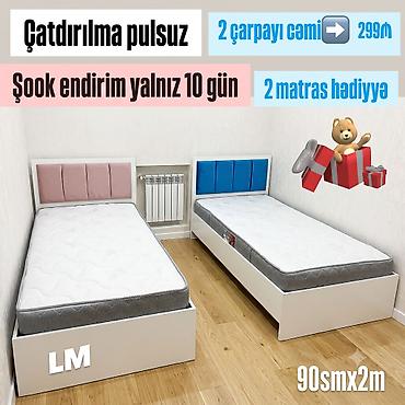 tek matraslar: Yeni, Təknəfərlik çarpayı, Matras ilə — 1