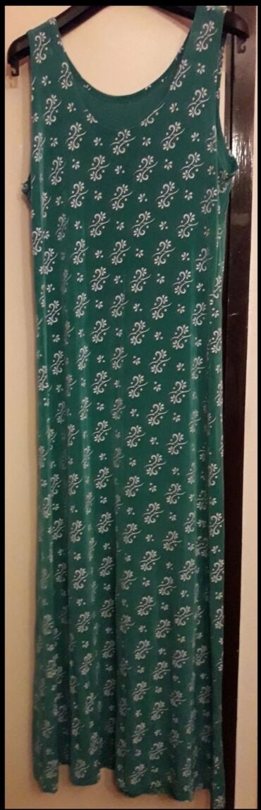 haljina dugacka ili osobi visokoj cm: XL (EU 42), bоја - Zelena, Drugi stil, Na bretele