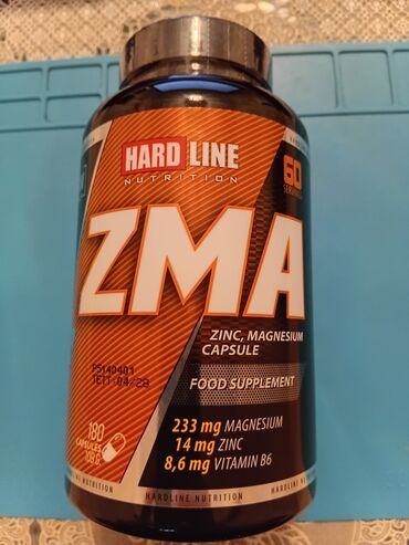 женьшень капсулы для набора веса: Hardline Nutrition ZMA – Sink, Maqnezium və Vitamin B6 kapsulları