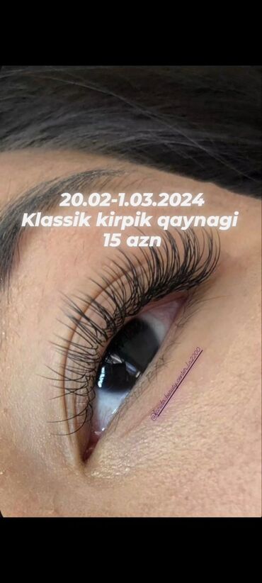 Kirpiklər, qaşlar: Ferida Beauty Studio İpək kirpik qaynağı Klassik-endirimde 15 azn