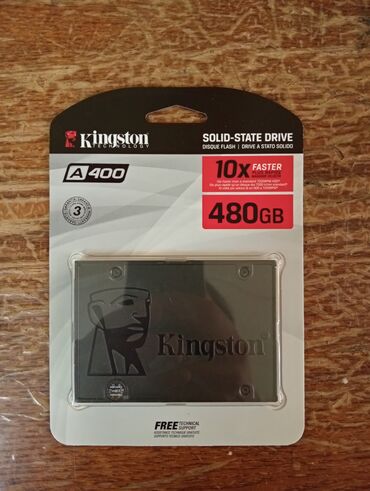 Kompüter ehtiyyat hissələri: SSD disk Kingston, 480 GB, 2.5", Yeni