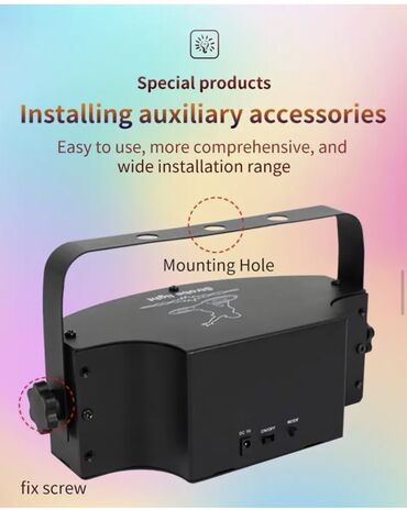 Projektorlar: Rgb Led Storoboskop, pultla uzaqdan idarəetmə mümkündür — 5