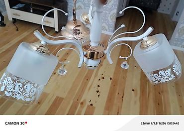 lüstr satışı: Çılçıraq, 3 lampa, Şüşə — 3