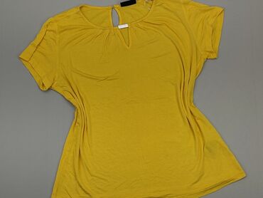 żółty t shirty damskie: T-shirt, Janina, L, stan - Dobry