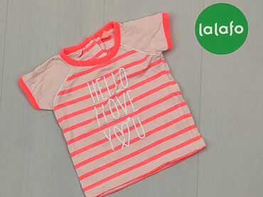 Koszulki: Koszula, 1-3 m, wzrost - 62 cm., stan - Zadowalający, wzór - Linia, kolor - Różowy