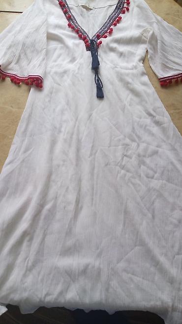 Платья: Ağ rəngli boho tərzli uzun paltar. - Material: nazik, yüngül və — 5