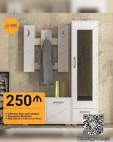 Dolablar: Açılan, 1 qapı Düz dolab, Dəhliz dolabı
