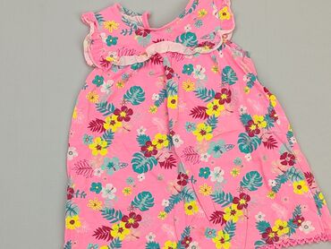 różowa sukienka w kwiaty: Dress, 1.5-2 years, 86-92 cm, condition - Good