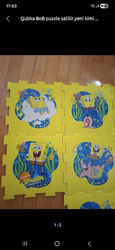 uşaq ucun stullu stol: Usaq ucun stol-stul.i,sekulde gorulduyu kimidi. Qubka Bob puzzle xalca — 1
