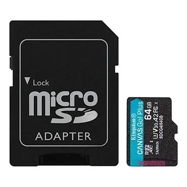 Memorijske kartice za kamere: Kingston Canvas Go! Plus microSD memorijska kartica 64 GB sa SD — 2