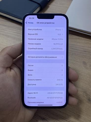 note 3: IPhone 13 Pro 256гб 82% акб родной Трутон есть ✅ Фейс нет А так все — 5