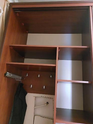 Mebel: İşlənmiş, 2 qapılı, Güzgülü, Qəhvəyi, Kupe, Düz dolab — 3