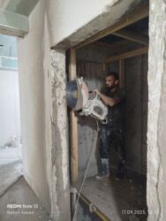 Beton işləri: #Betonkesme #betondeşmə Beton kubik kərpic - dən kəsim deşim — 15