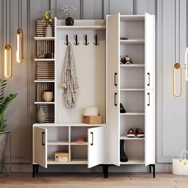 Sifarişlə dolablar: Düz dolab, Yataq otağı üçün, Paltar üçün, Açılan, Korpuslu, 5 qapı — 7