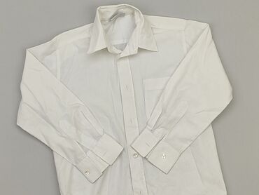 Koszule: Koszula 12 lat, stan - Dobry, wzór - Jednolity kolor, kolor - Biały