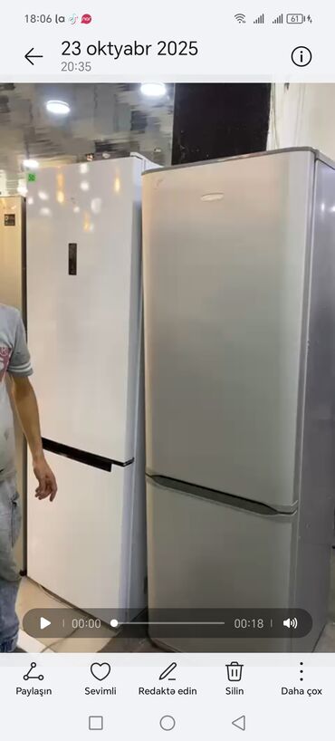 soyuducu market: İki qapılı soyuducu - Rəng: gümüşü (inox tonlarda) - Üst hissə –