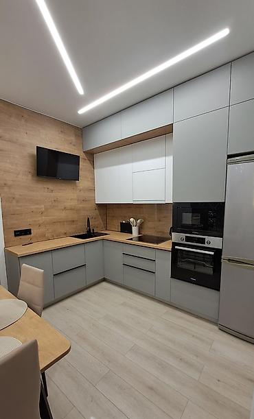 Кухонные гарнитуры: Кухонный гарнитур, цвет - Серый, МДФ — 5